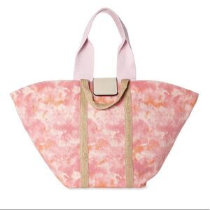 NEW Blush Tie Dye Canvas Beach/Travel Tote Bag
